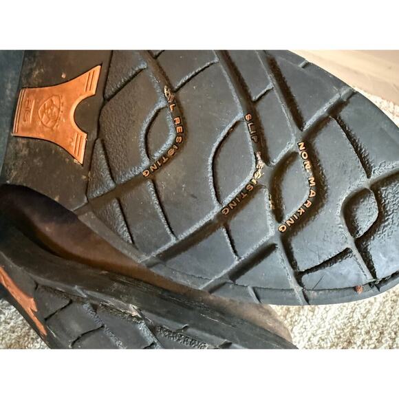 Ariat Mens Sahara Work Boots EH Bc Brown Black Roper size 8.5D main image 7